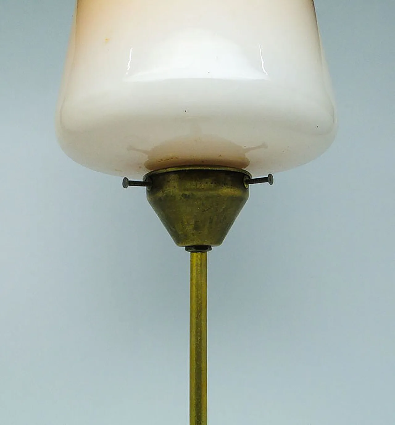 Mid-Century Pendant Lamp in Brass and Glass, 1950s 7