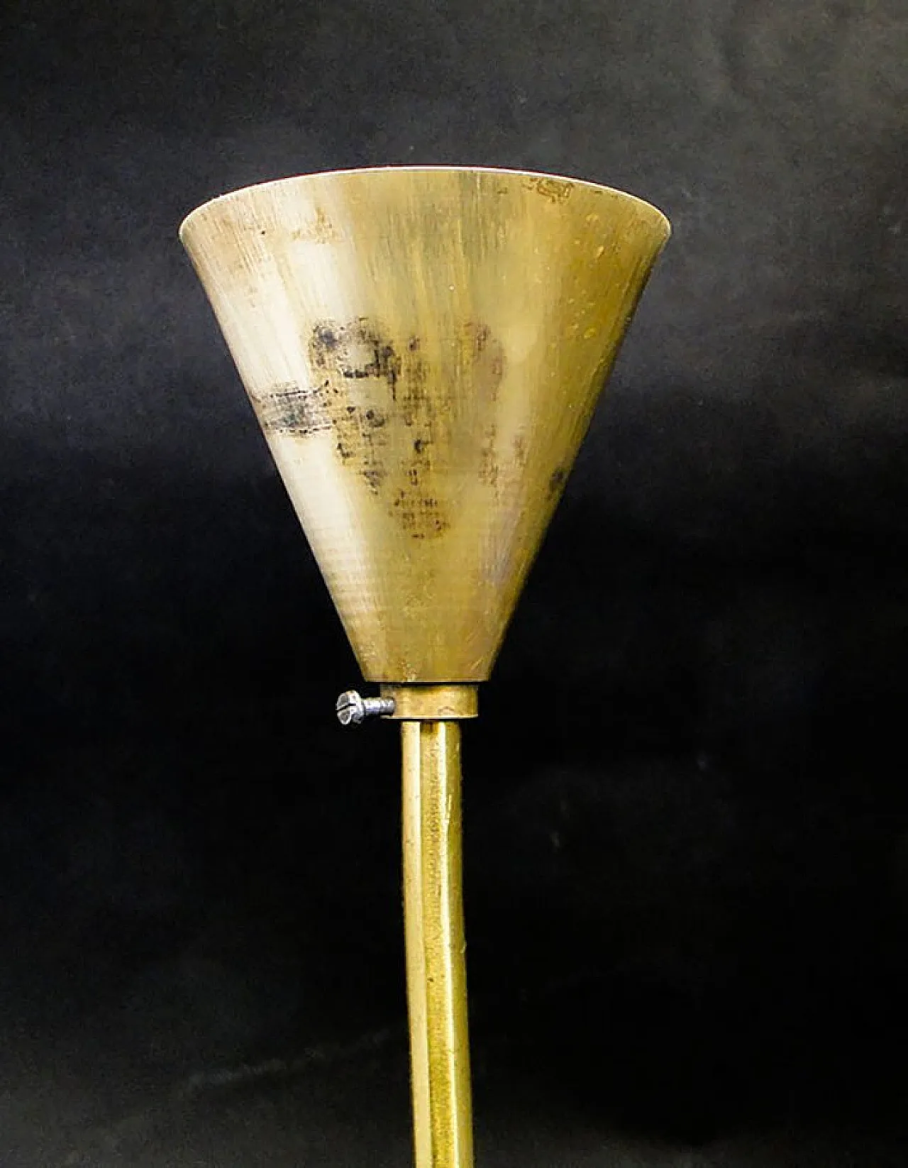 Mid-Century Pendant Lamp in Glass and Brass, 1950s 4