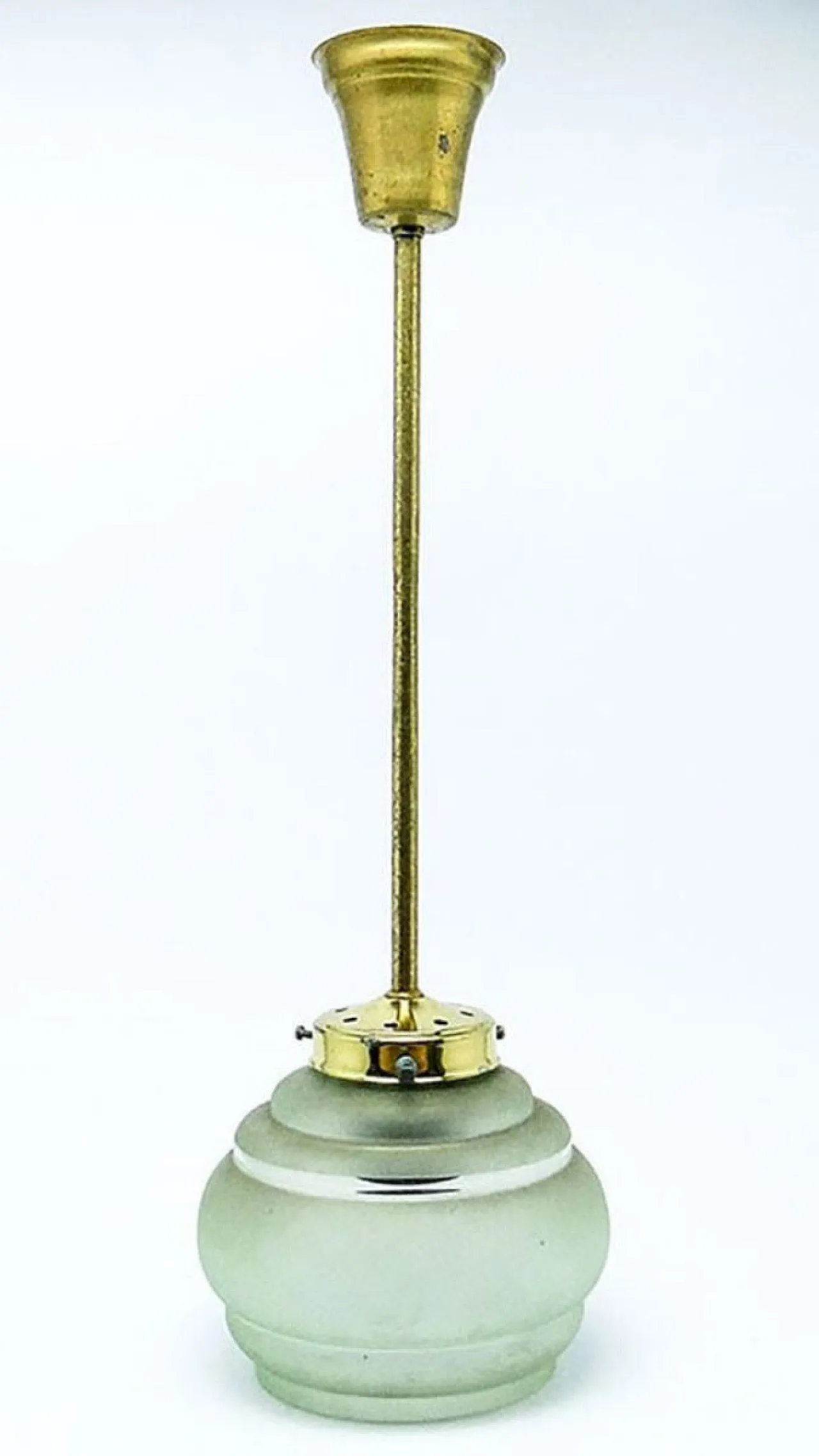 Mid-Century Pendant Lamp in Glass, 1950s 1