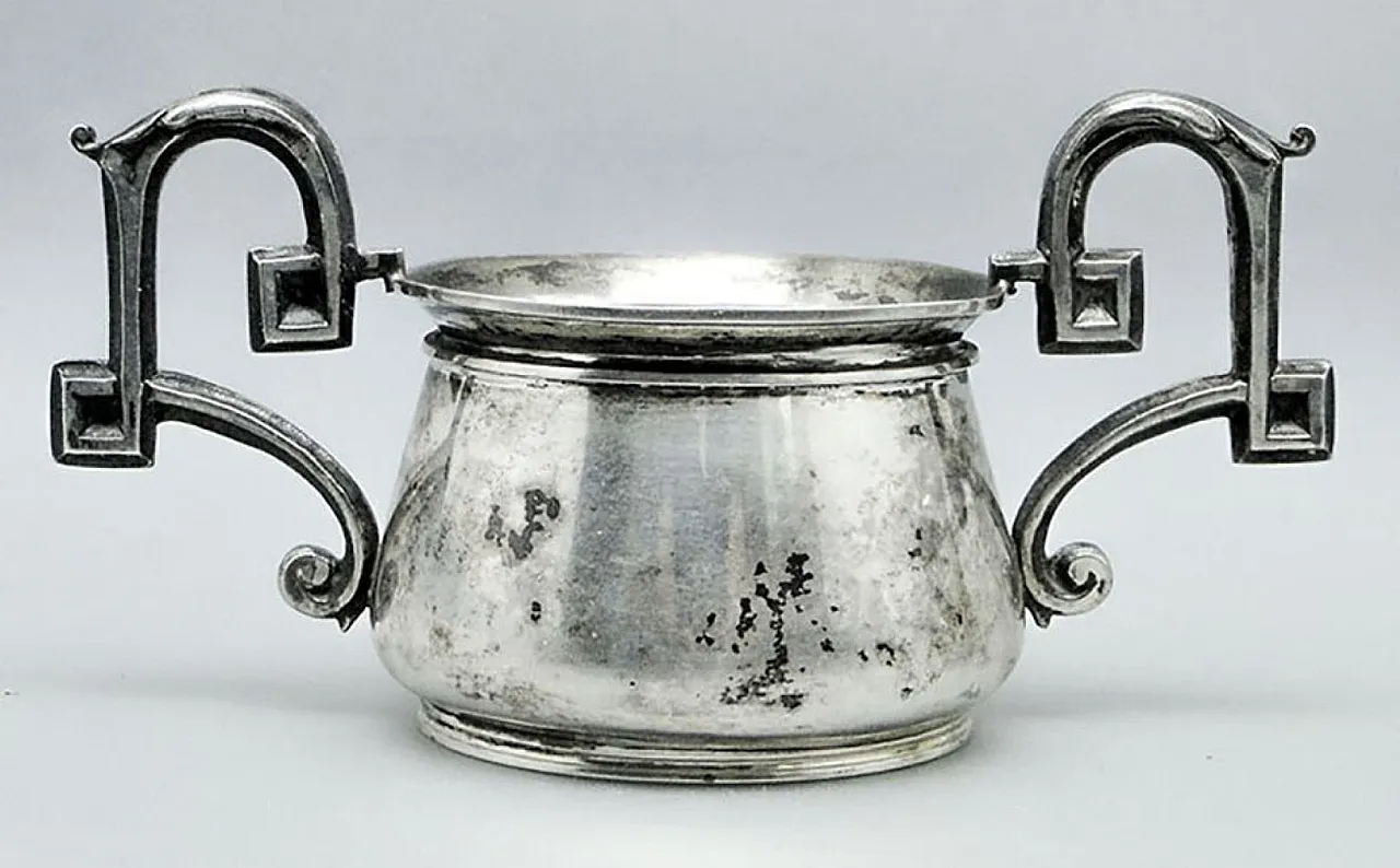 Biedermeier Silver Sugar Bowl, Austria, 19th Century 1