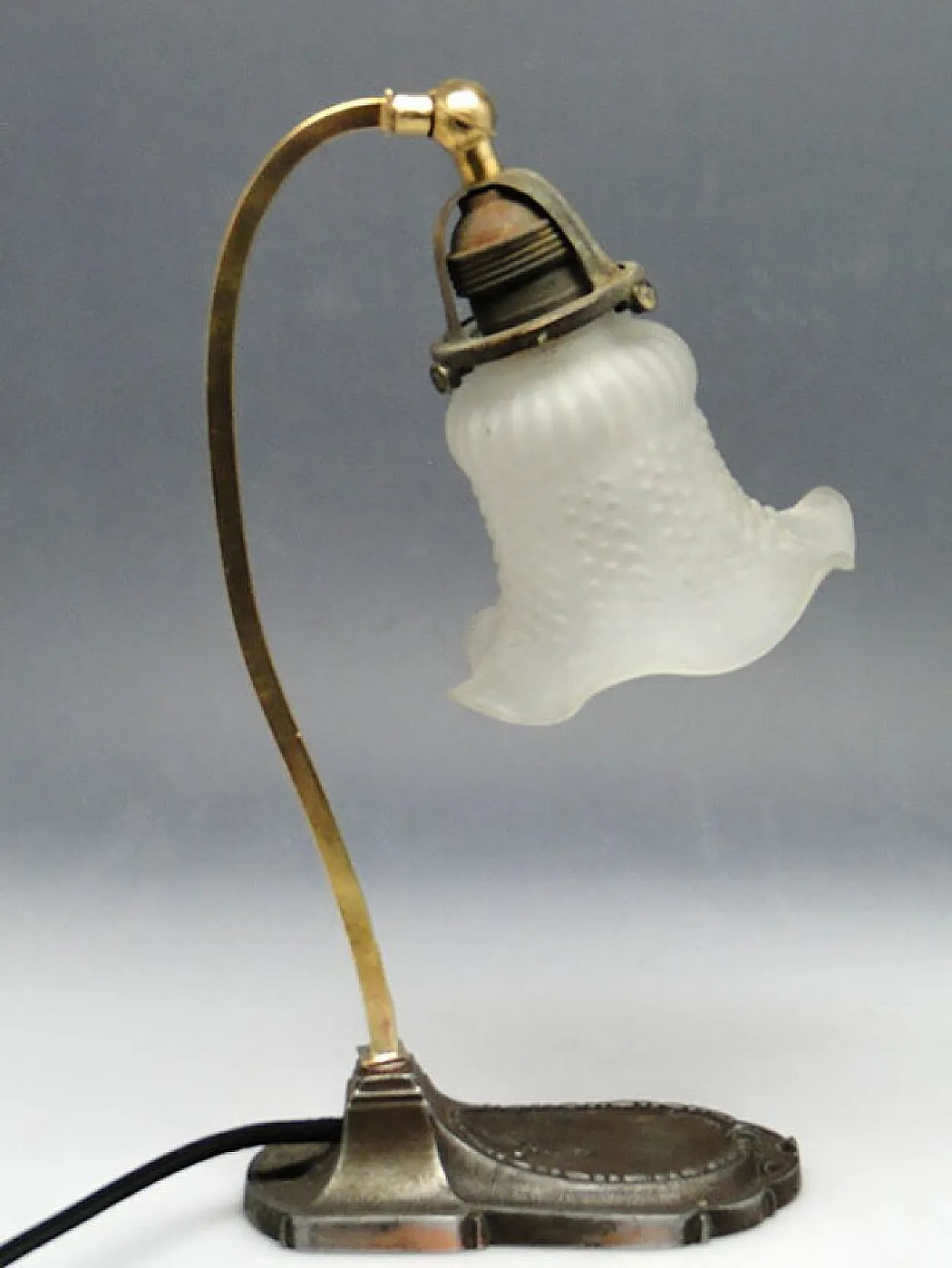 20th Century Glass and Metal Table Lamp, Austria-Hungary, 1890s 7