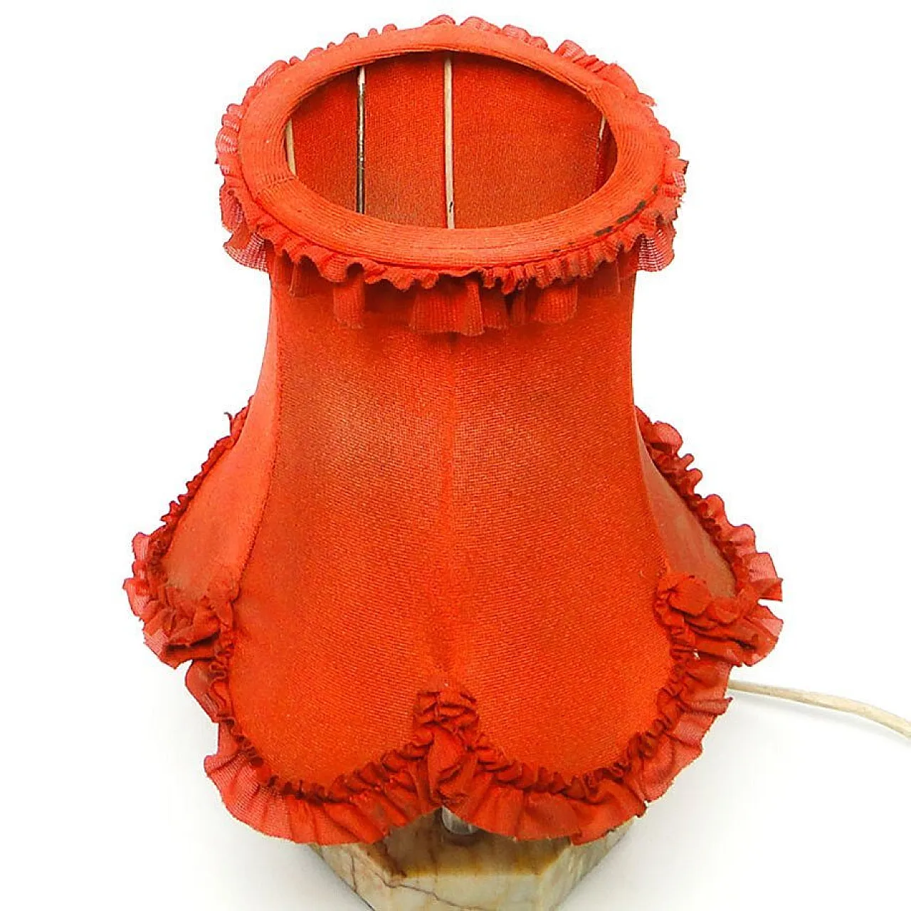 Art Deco Stone Table Lamp, Czechoslovakia, 1930s 3