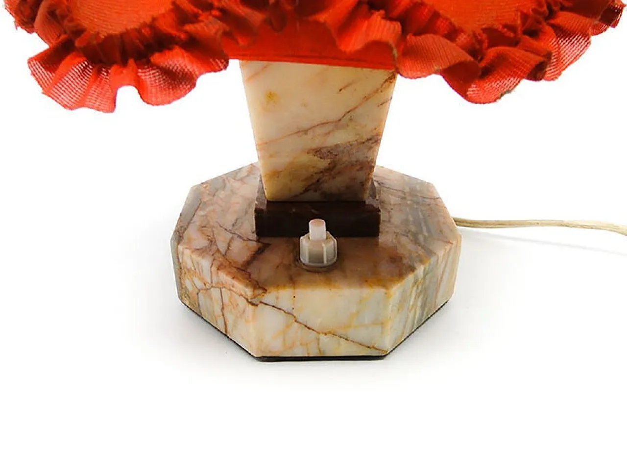 Art Deco Stone Table Lamp, Czechoslovakia, 1930s 4