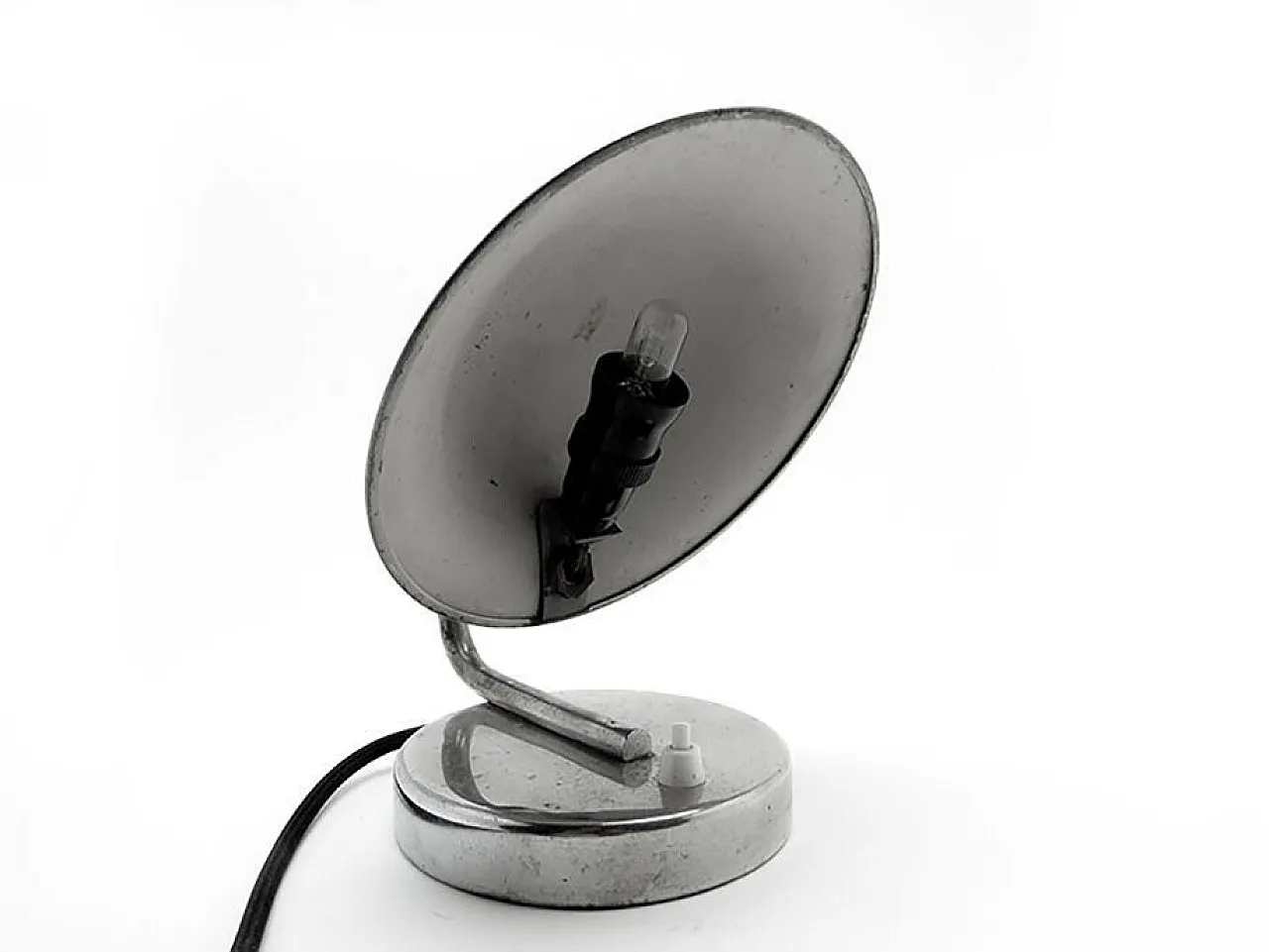 Chrome-Plated Metal Table Lamp by J. Hurka for Napako, Czechoslovakia, 1950s 8