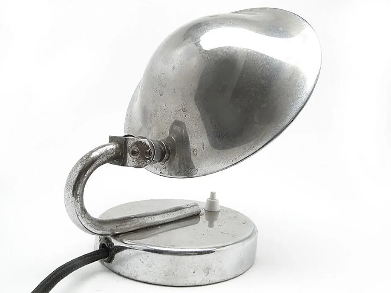 Chrome-Plated Metal Table Lamp by J. Hurka for Napako, Czechoslovakia, 1950s 9