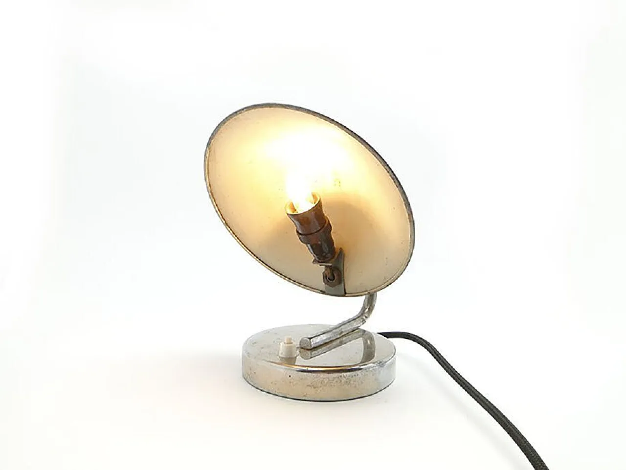 Chrome-Plated Metal Table Lamp by J. Hurka for Napako, Czechoslovakia, 1950s 10
