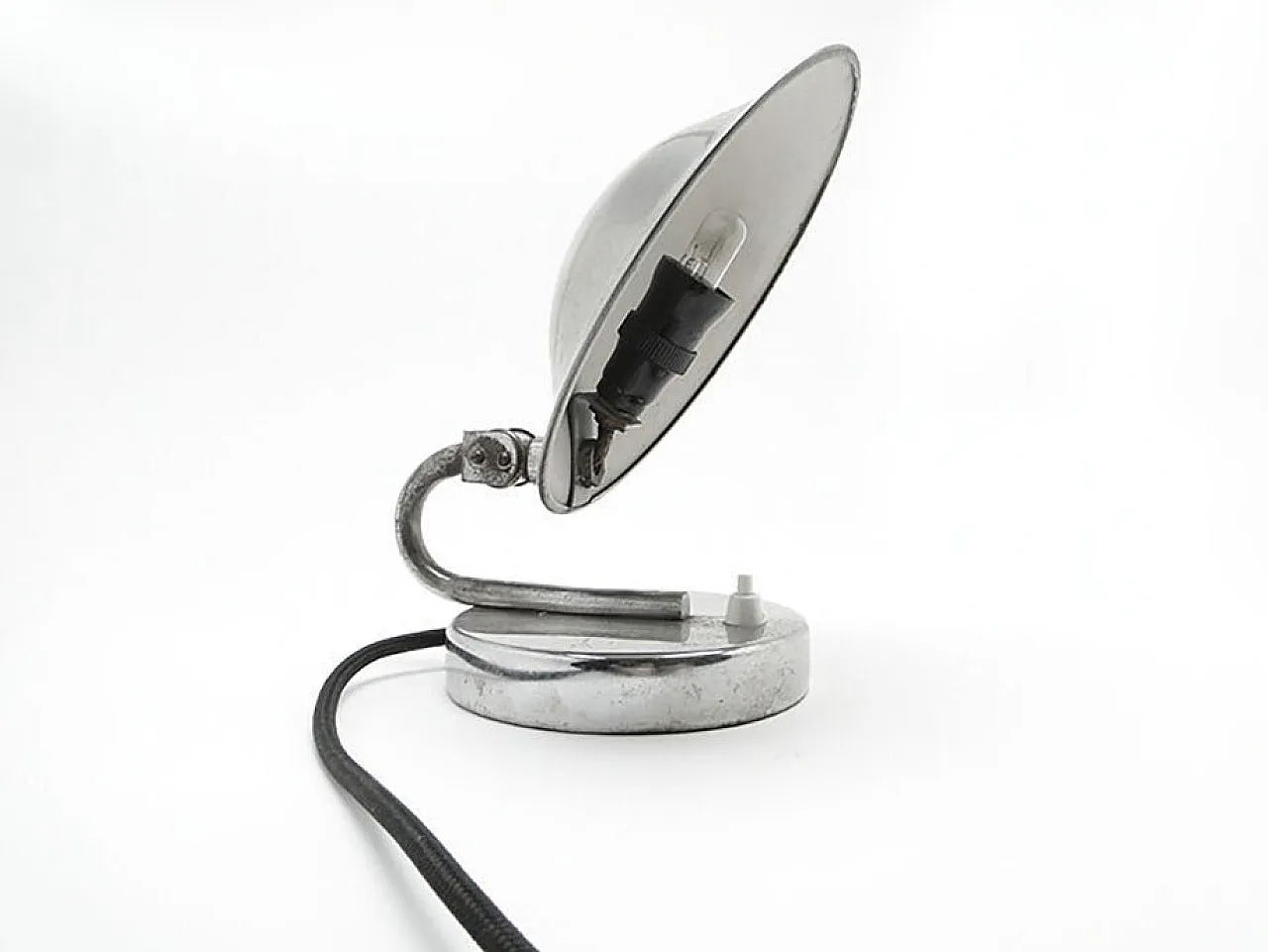 Chrome-Plated Metal Table Lamp by J. Hurka for Napako, Czechoslovakia, 1950s 11
