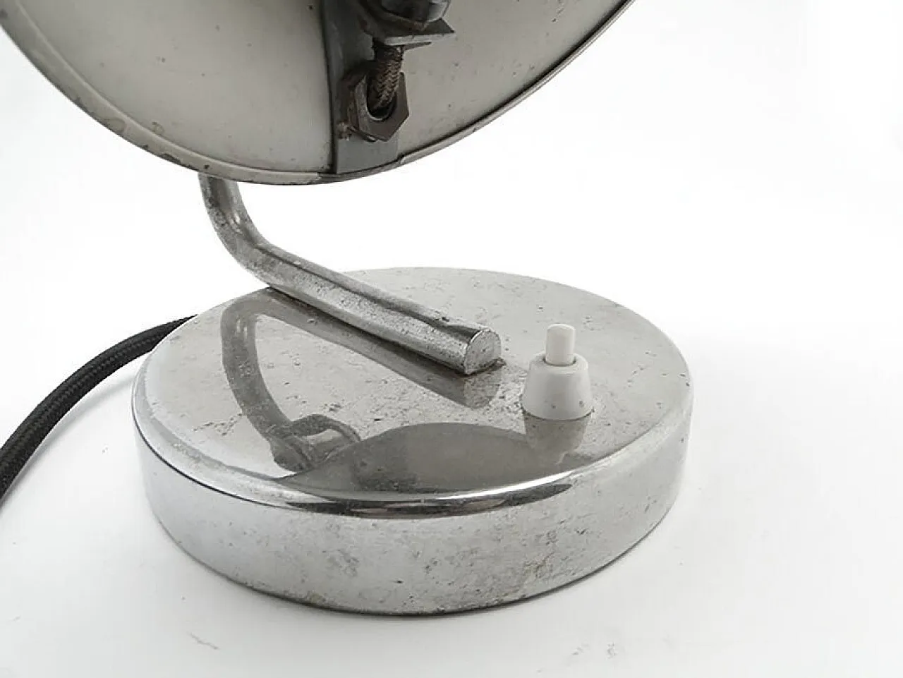 Chrome-Plated Metal Table Lamp by J. Hurka for Napako, Czechoslovakia, 1950s 12