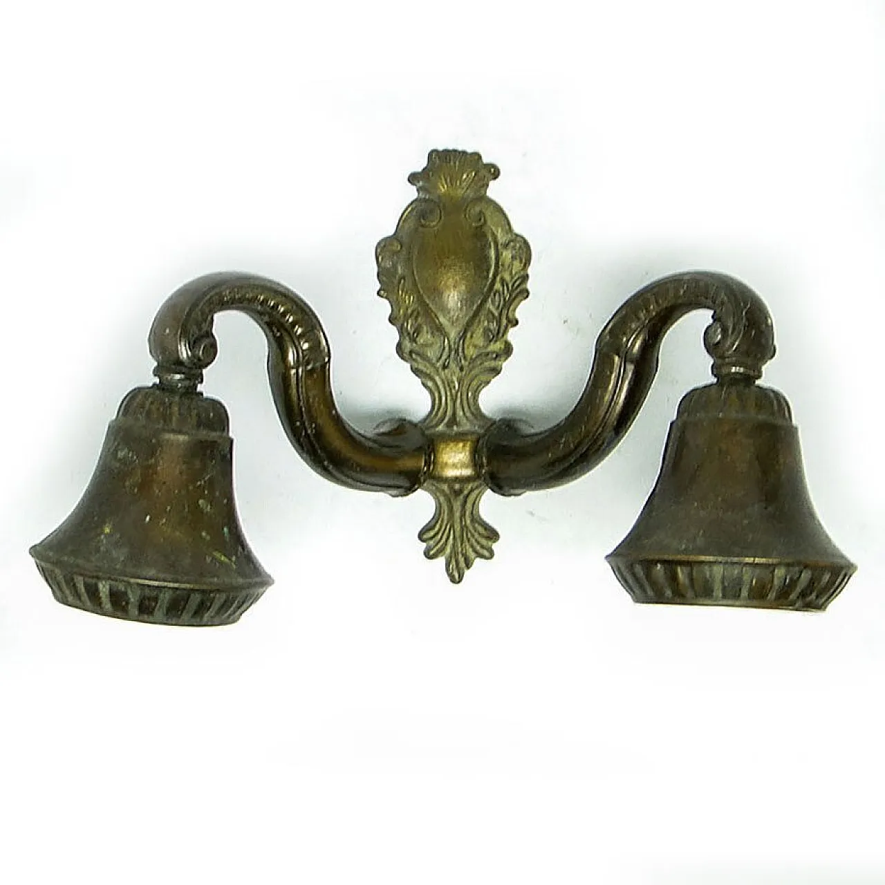 Eclectic Two-Armed Wall Lamp, Poland, 1950s 1