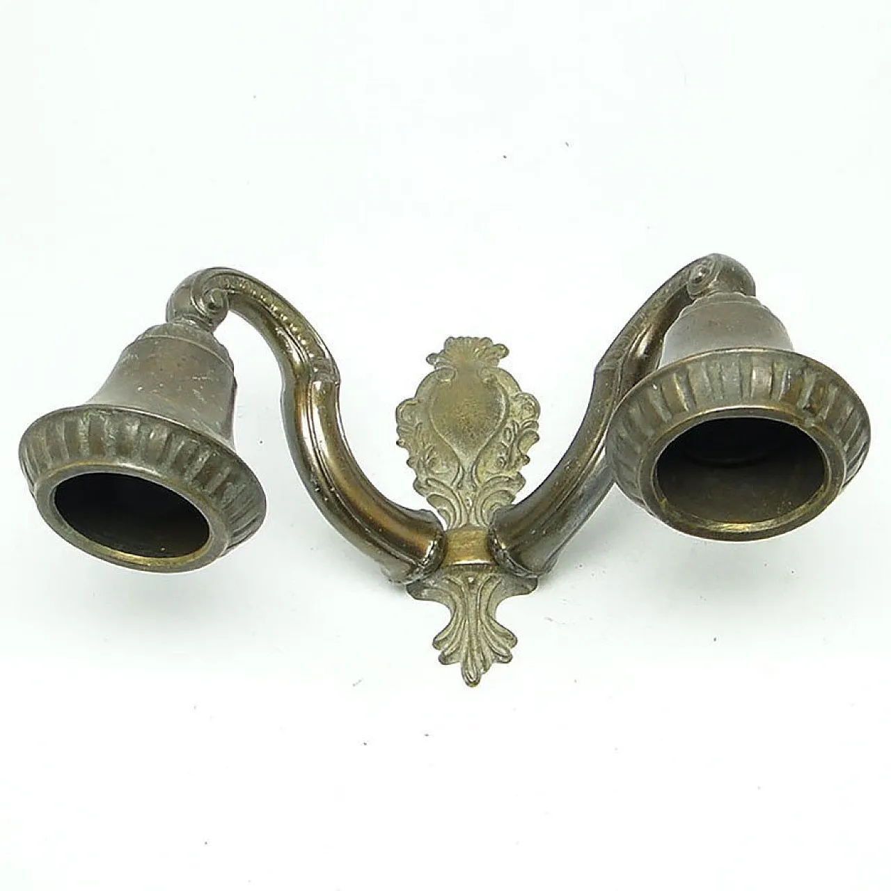 Eclectic Two-Armed Wall Lamp, Poland, 1950s 2