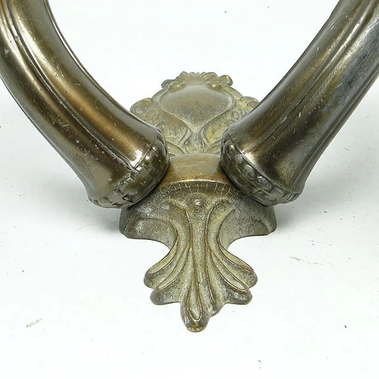 Eclectic Two-Armed Wall Lamp, Poland, 1950s 7