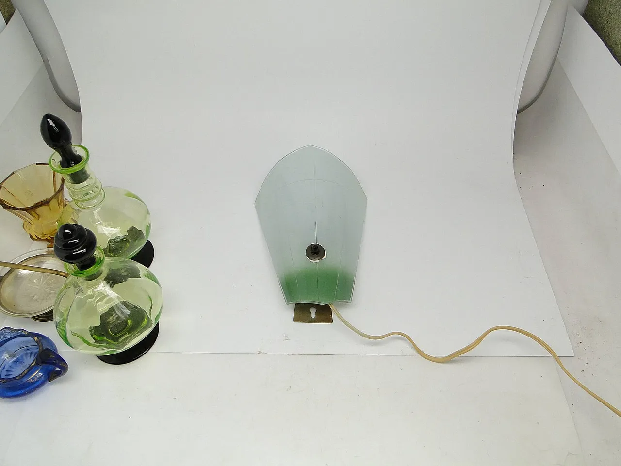 Postmodern Communist Glass & Steel Wall Lamp, Poland, 1970s 2