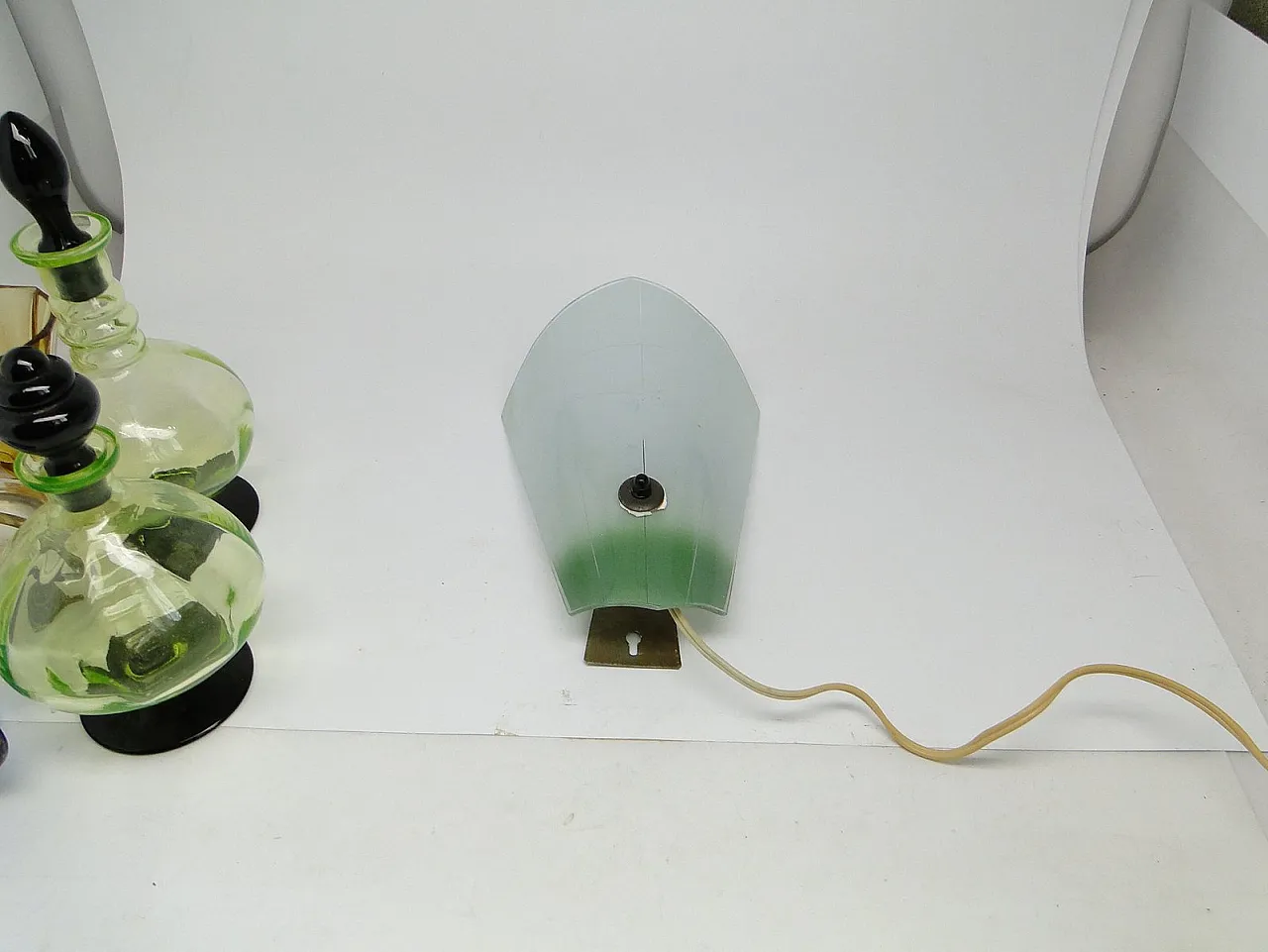 Postmodern Communist Glass & Steel Wall Lamp, Poland, 1970s 5