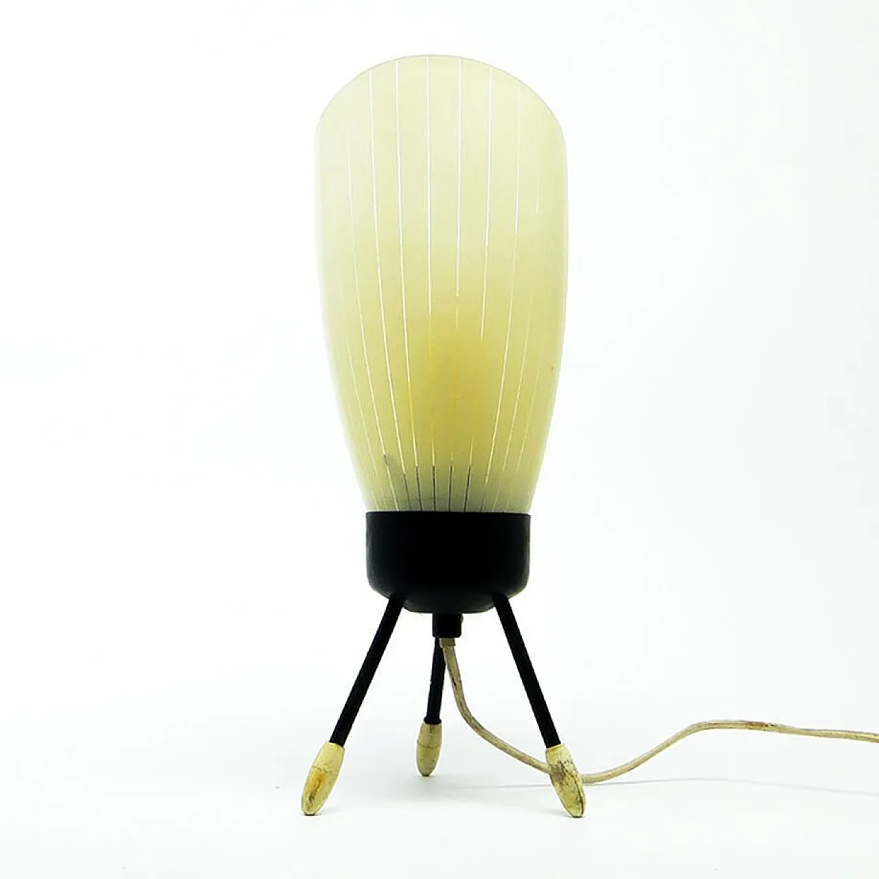 Pop Art Glass Bedside Lamp, Poland, 1960s 3