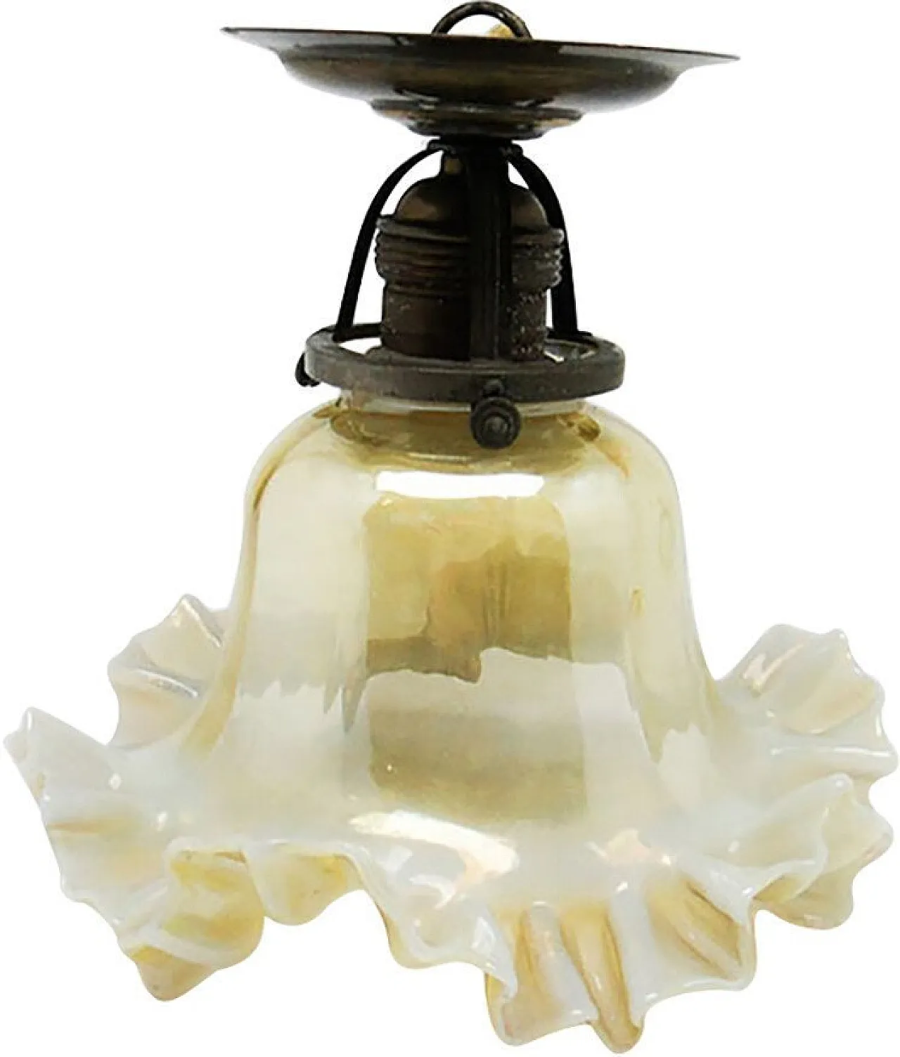 Early 20th Century Glass Pendant Lamp 1