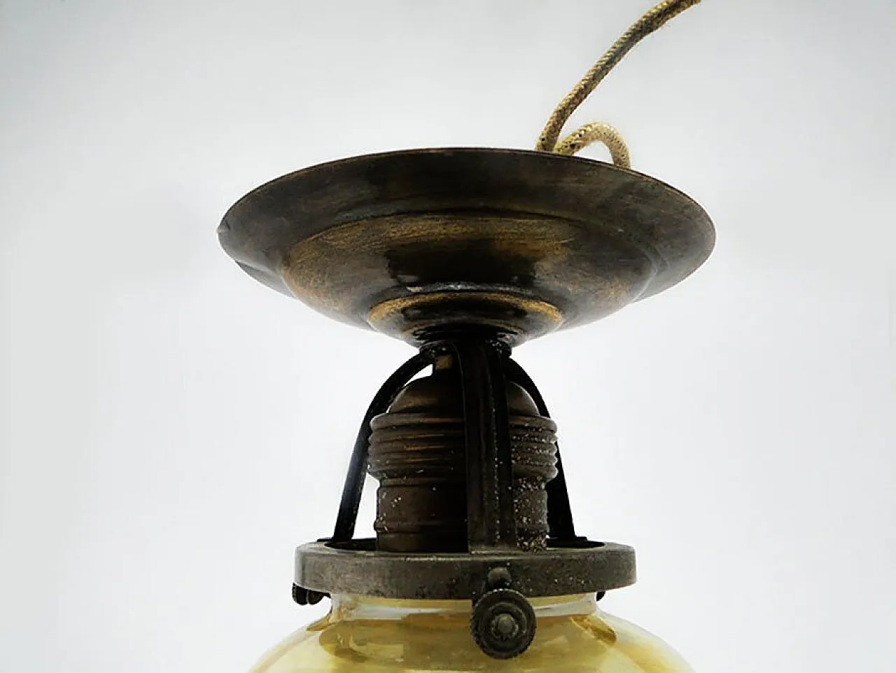 Early 20th Century Glass Pendant Lamp 9