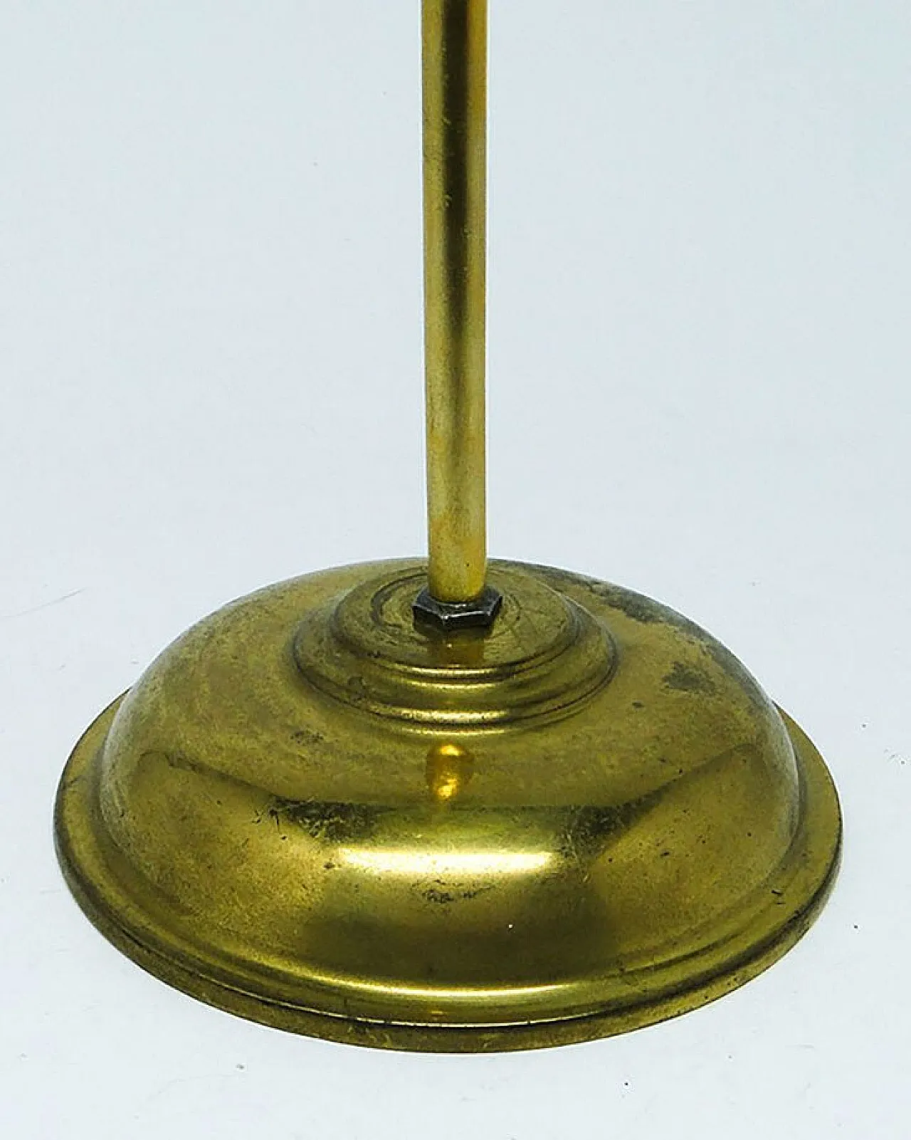 Mid-Century Glass and Brass Pendant Lamp, 1950s 3