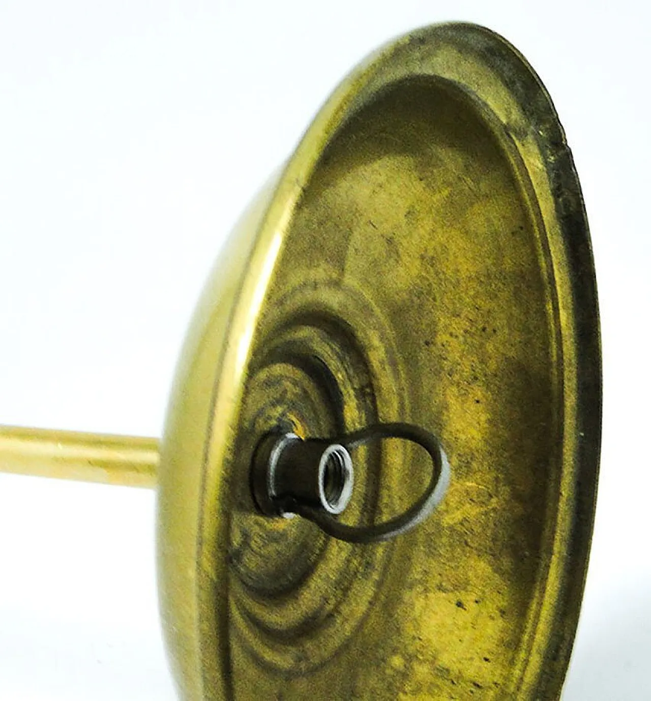 Mid-Century Glass and Brass Pendant Lamp, 1950s 6