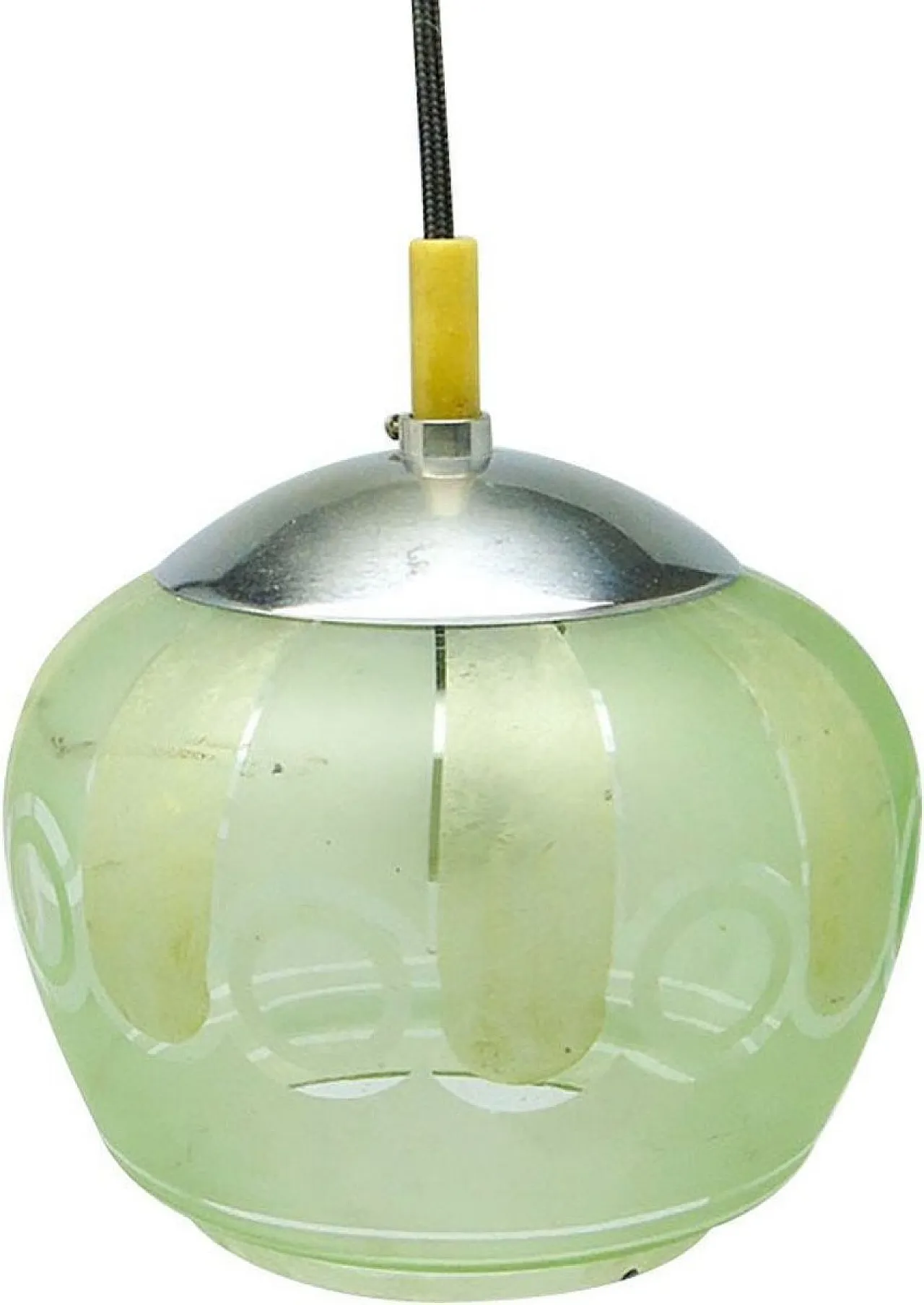 Mid-Century Glass Pendant Lamp, 1950s 1