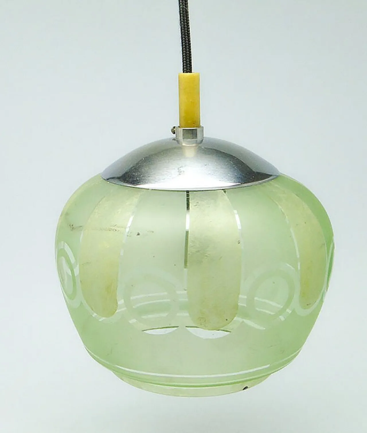 Mid-Century Glass Pendant Lamp, 1950s 4