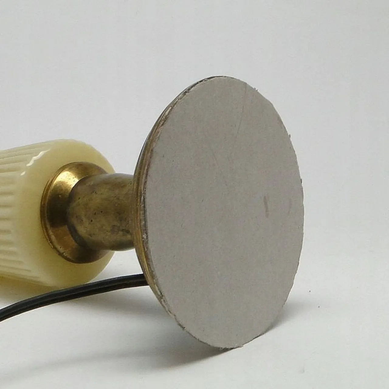 Postmodern Bedside Lamp in Brass and Glass, Poland, 1970s 5