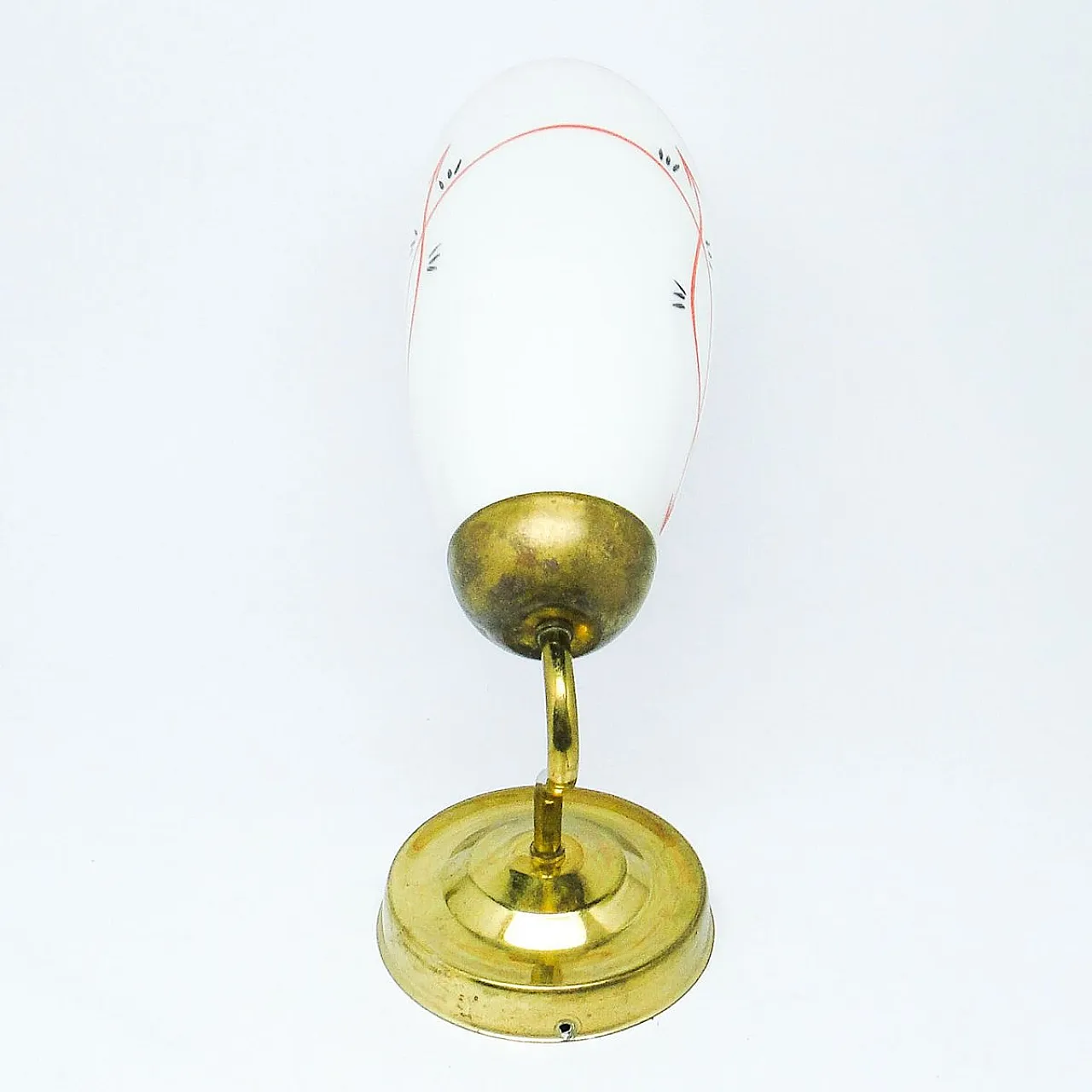 Glass Wall Lamp, Poland, 1950s 8