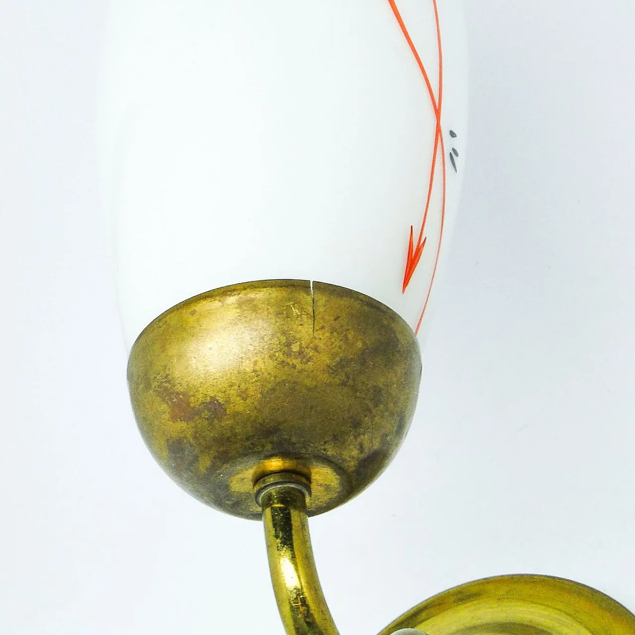 Glass Wall Lamp, Poland, 1950s 10