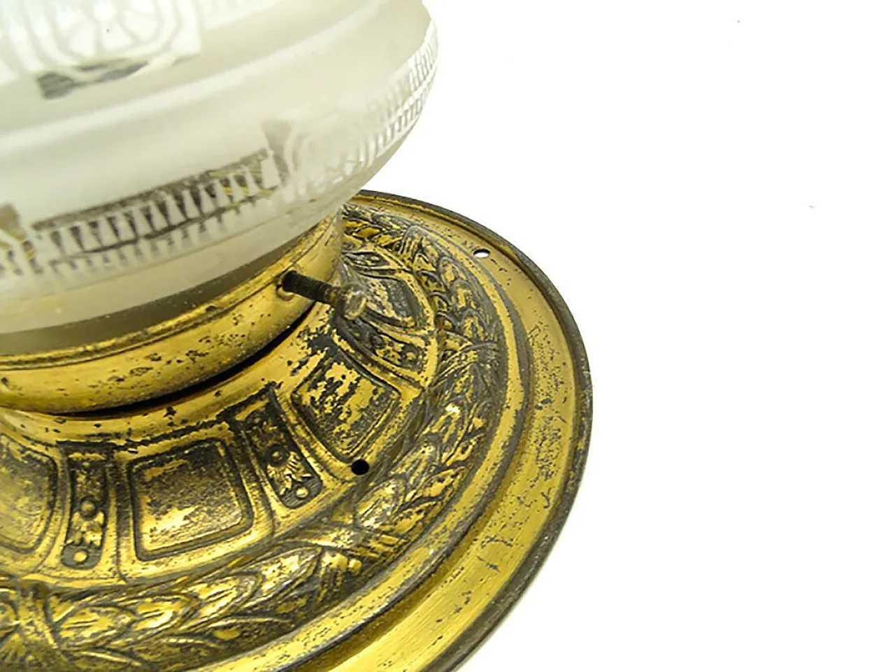 Early 20th Century Art Nouveau Brass and Glass Ceiling Lamp, Austria 6