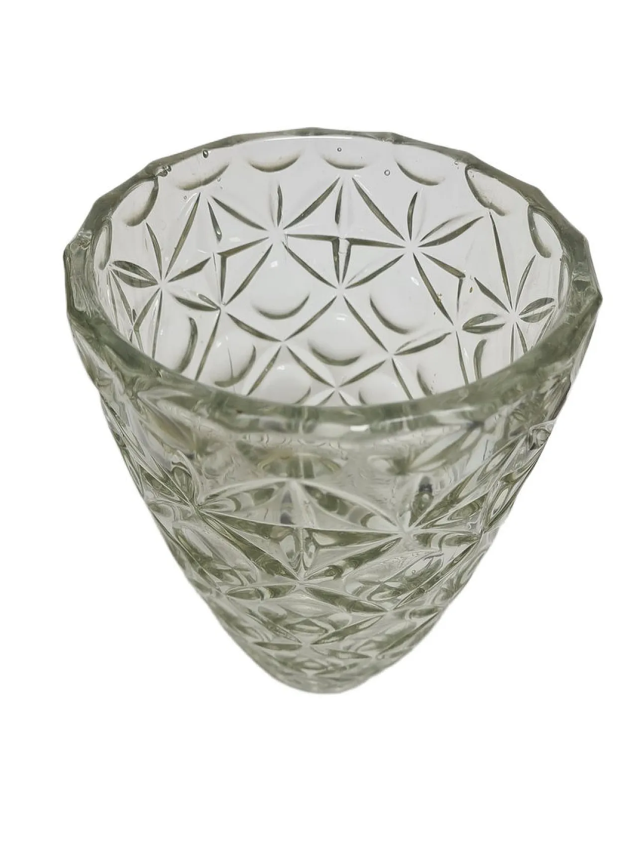 Art Deco Crystal Vase, Former Czechoslovakia, 1950s 4
