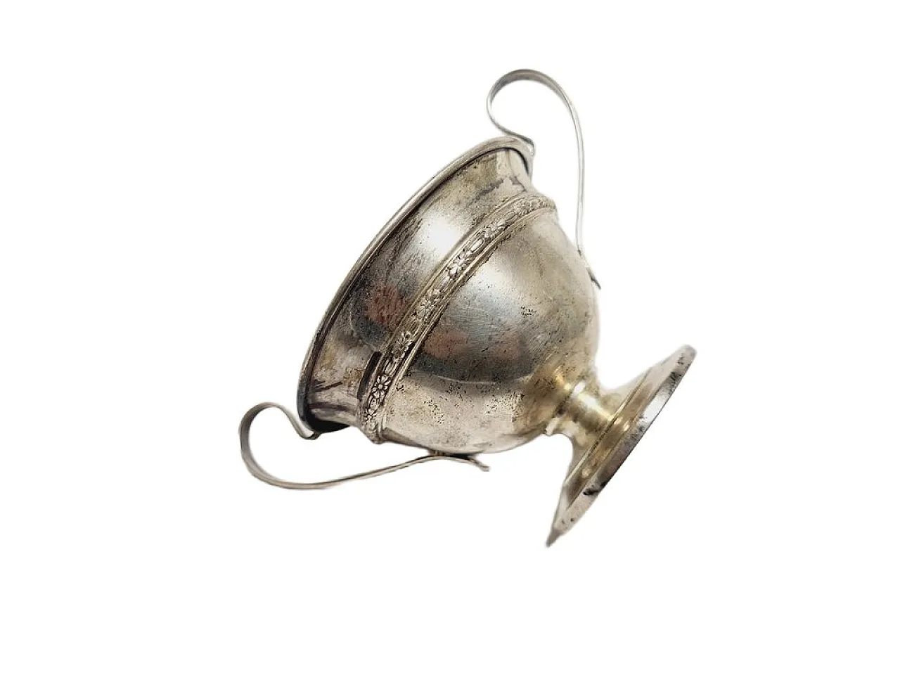 Art Deco Silver Sugar Bowl, 1950s 2