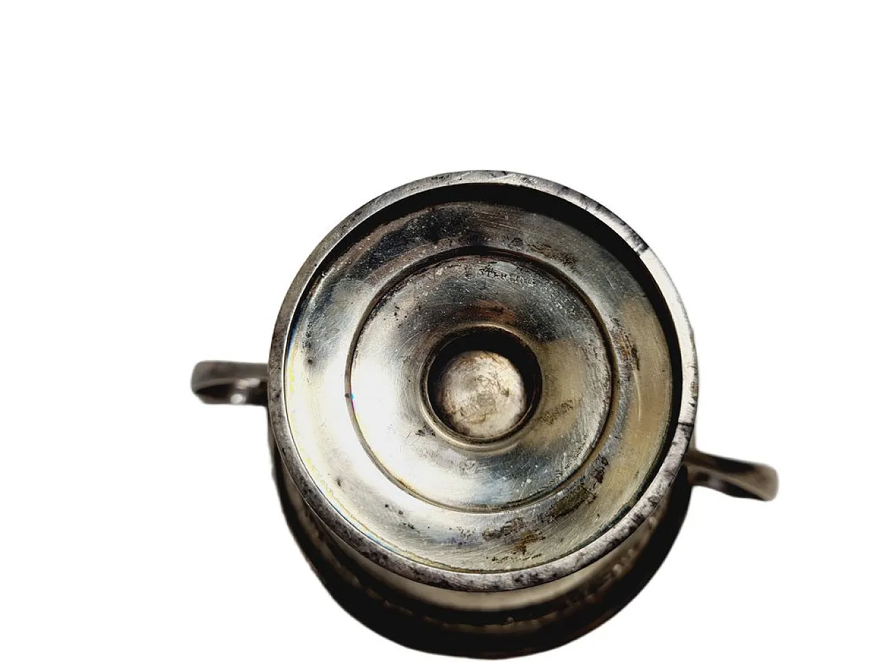 Art Deco Silver Sugar Bowl, 1950s 4