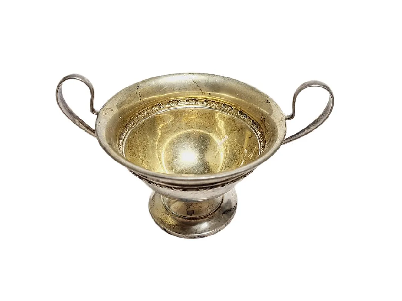Art Deco Silver Sugar Bowl, 1950s 5