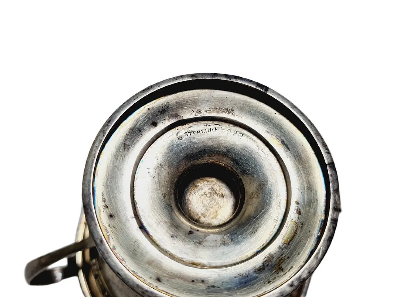 Art Deco Silver Sugar Bowl, 1950s 6