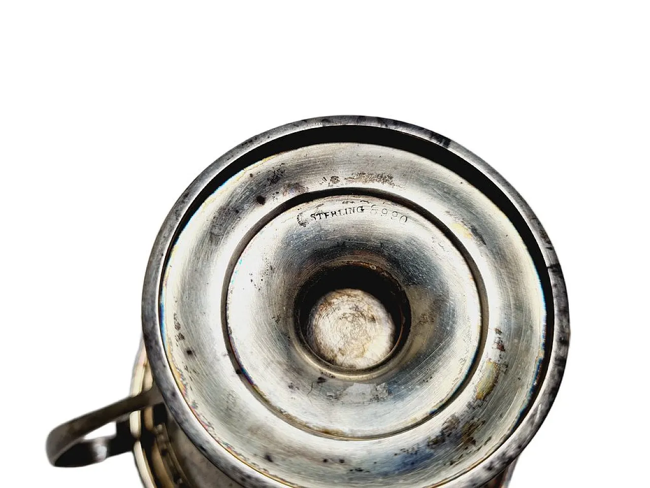 Art Deco Silver Sugar Bowl, 1950s 7