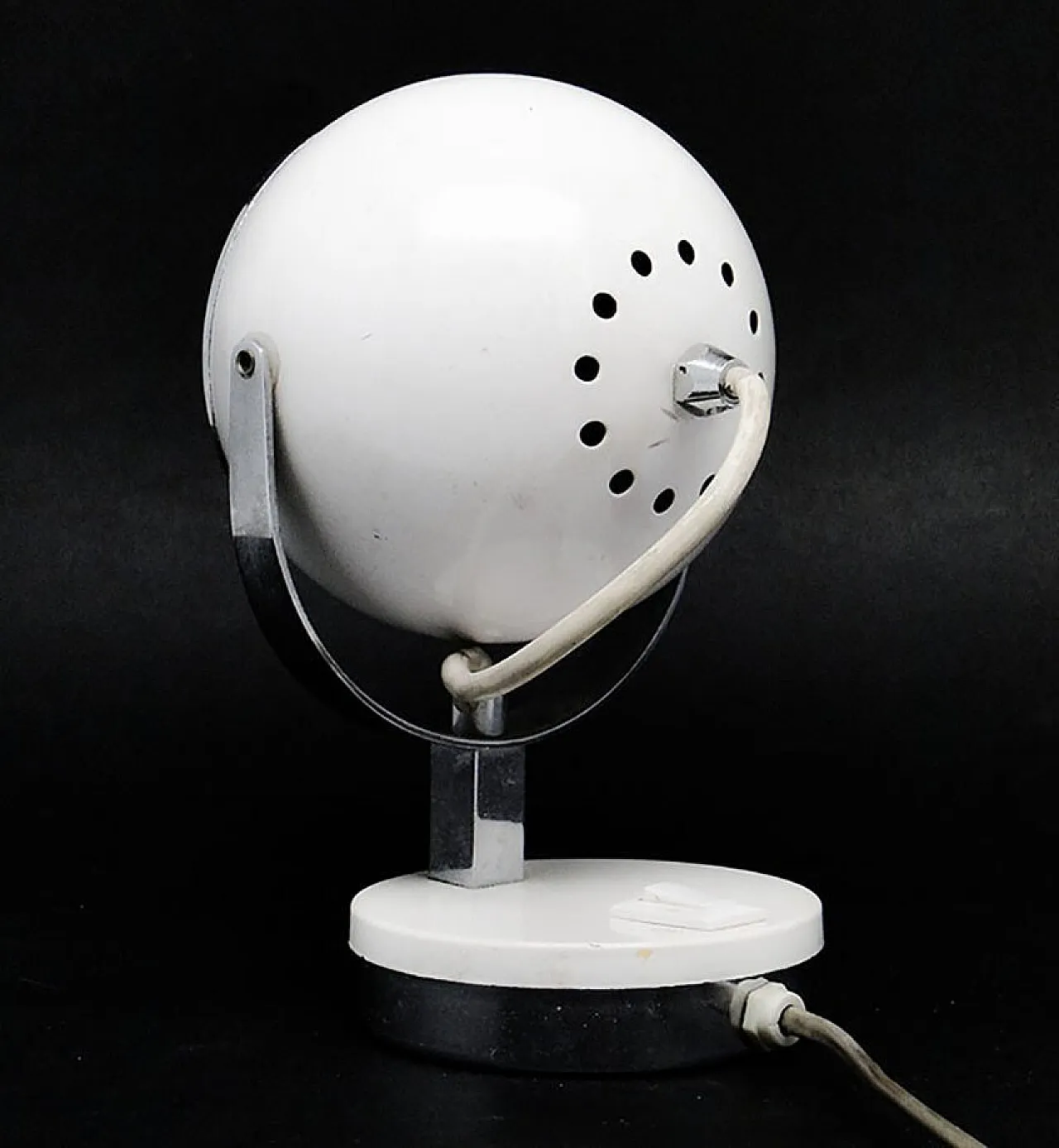Lampada da comodino postmoderna polacca in vetro e metallo, anni '80 6