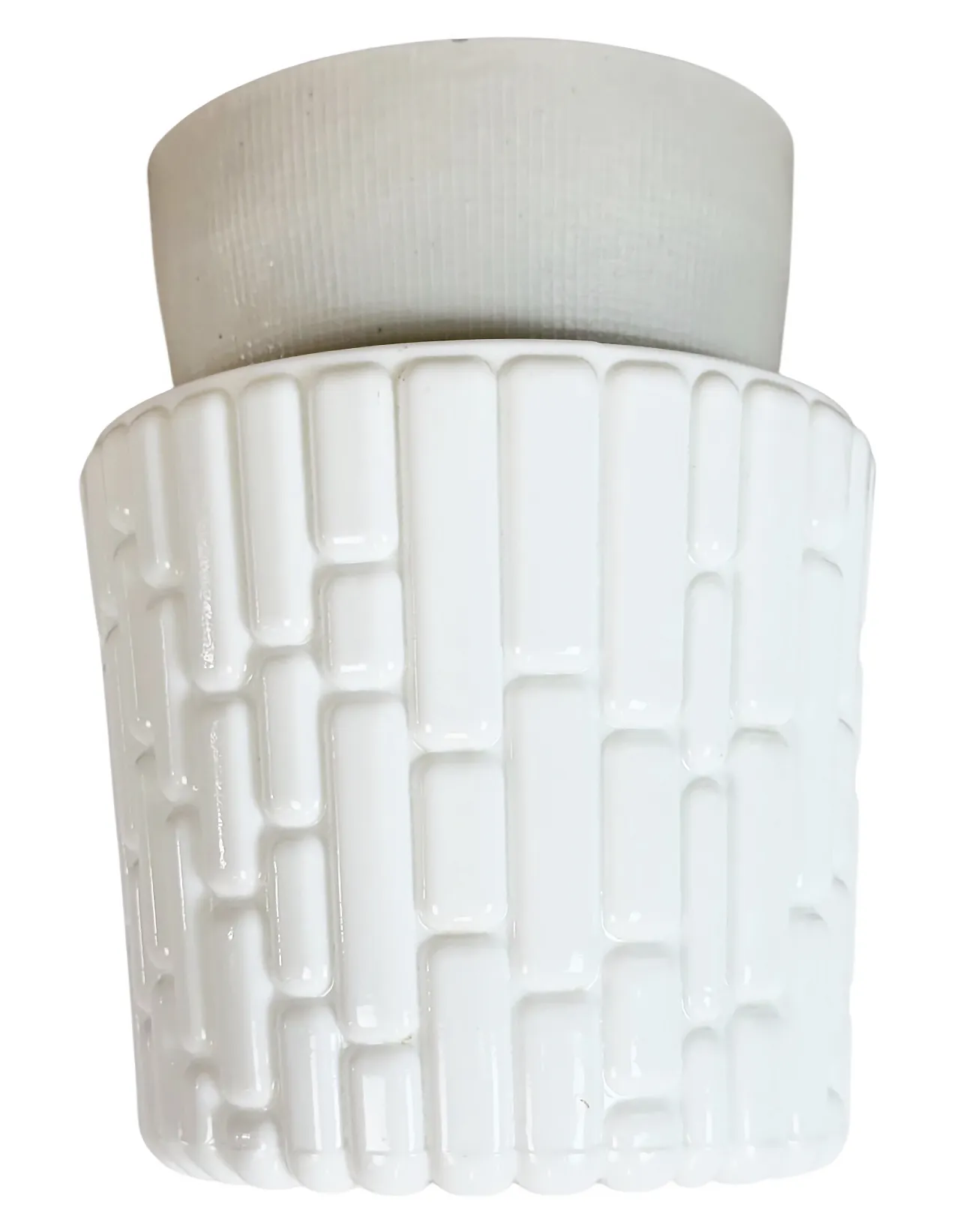 Vintage White Porcelain Ceiling Light, 1970s 1