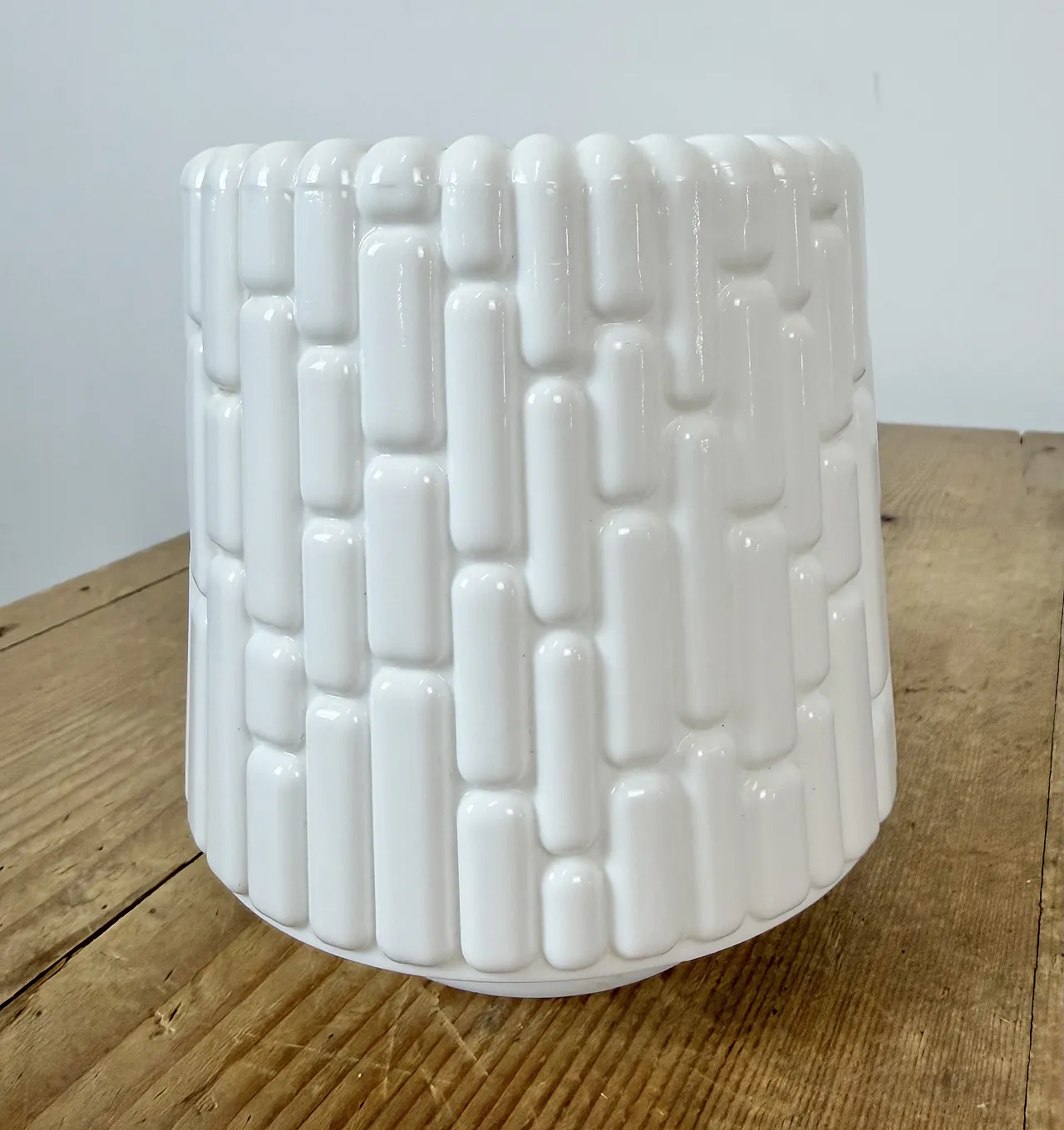 Vintage White Porcelain Ceiling Light, 1970s 7
