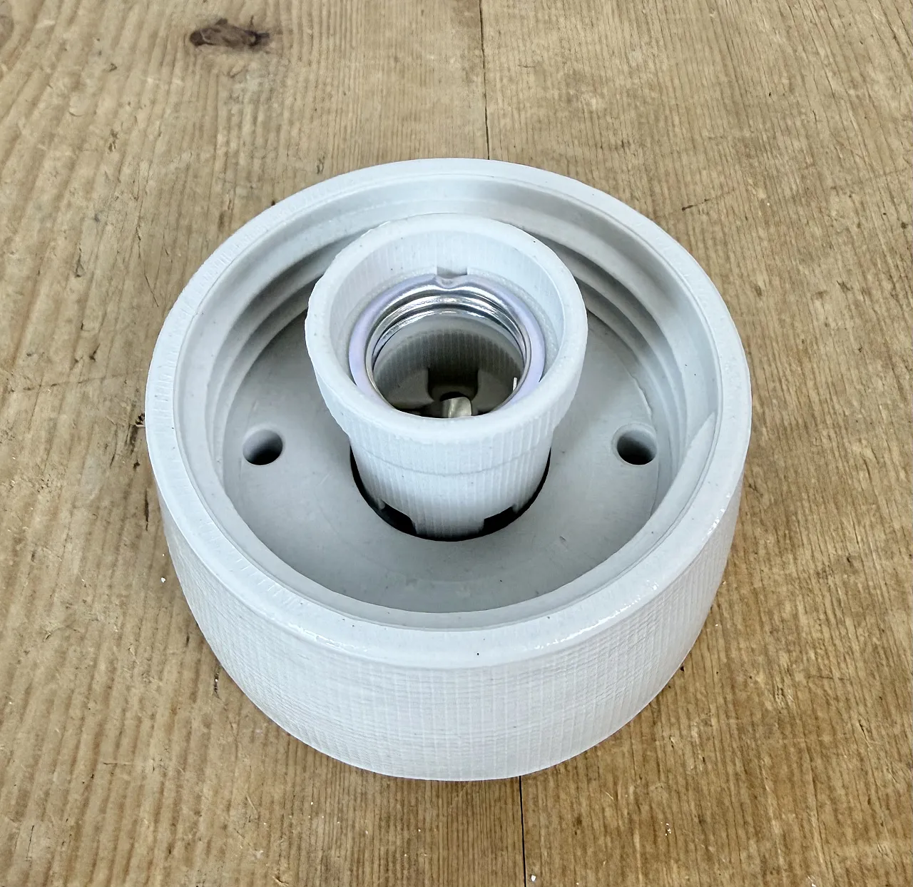 Vintage White Porcelain Ceiling Light, 1970s 10