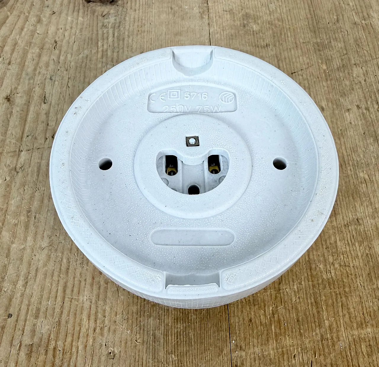 Vintage White Porcelain Ceiling Light, 1970s 11
