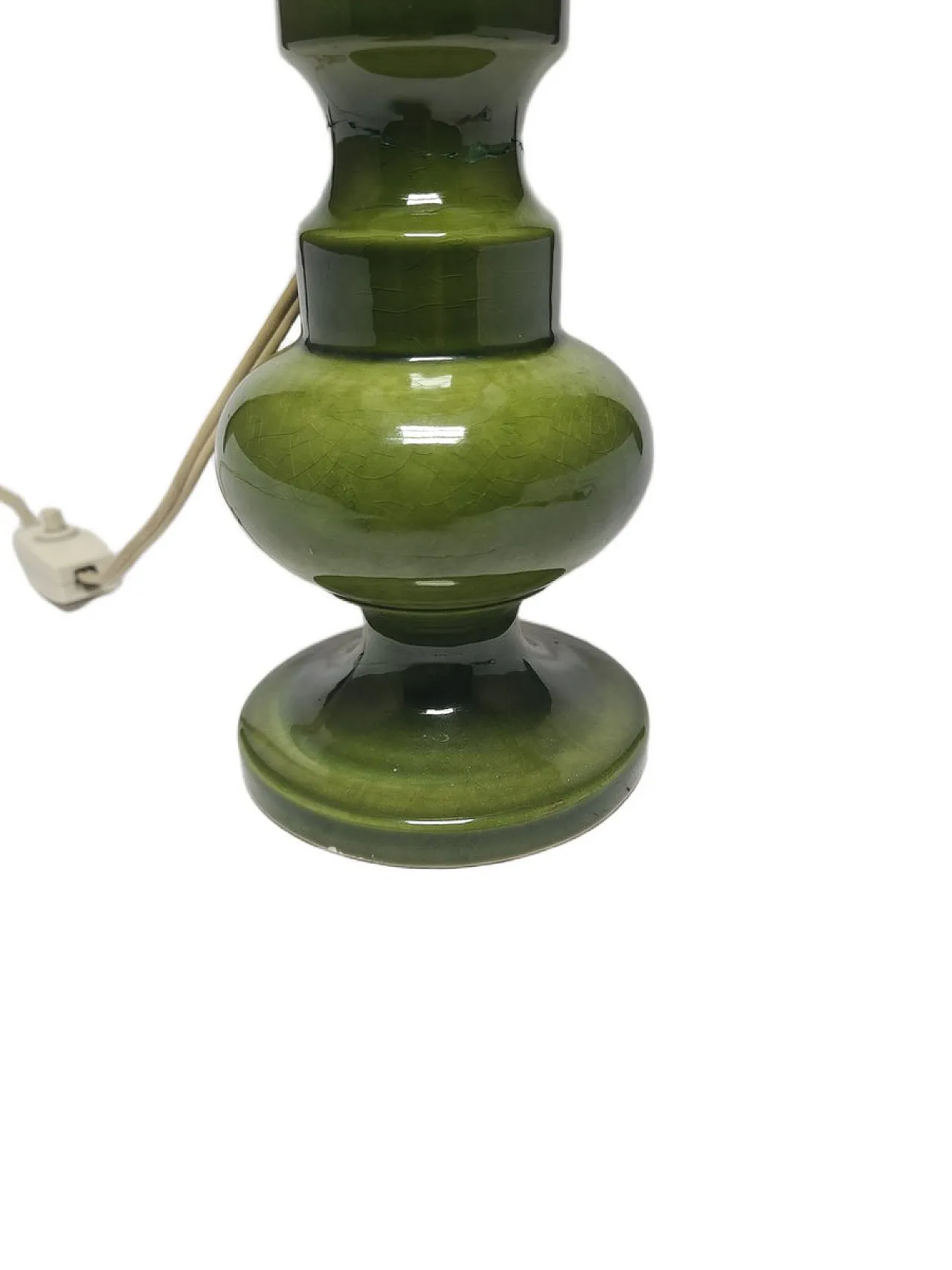 Lampada da comodino postmoderna polacca in vetro e ceramica, anni '80 4