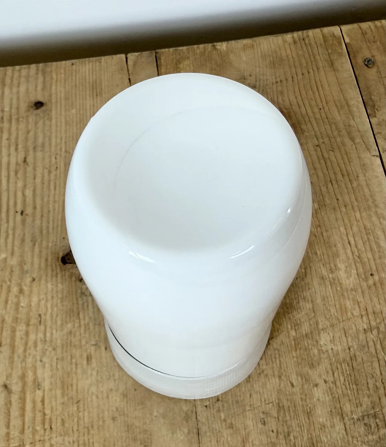 Vintage White Porcelain Ceiling Light, 1970s 5