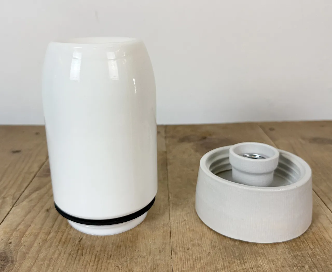 Vintage White Porcelain Ceiling Light, 1970s 6