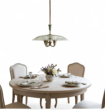 Chandelier in Pietro Chiesa style, Italy, 50s