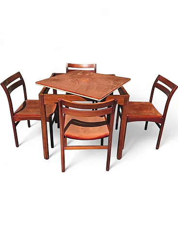 Game dining table and 4 chairs by Mobile di Cantú, 50s