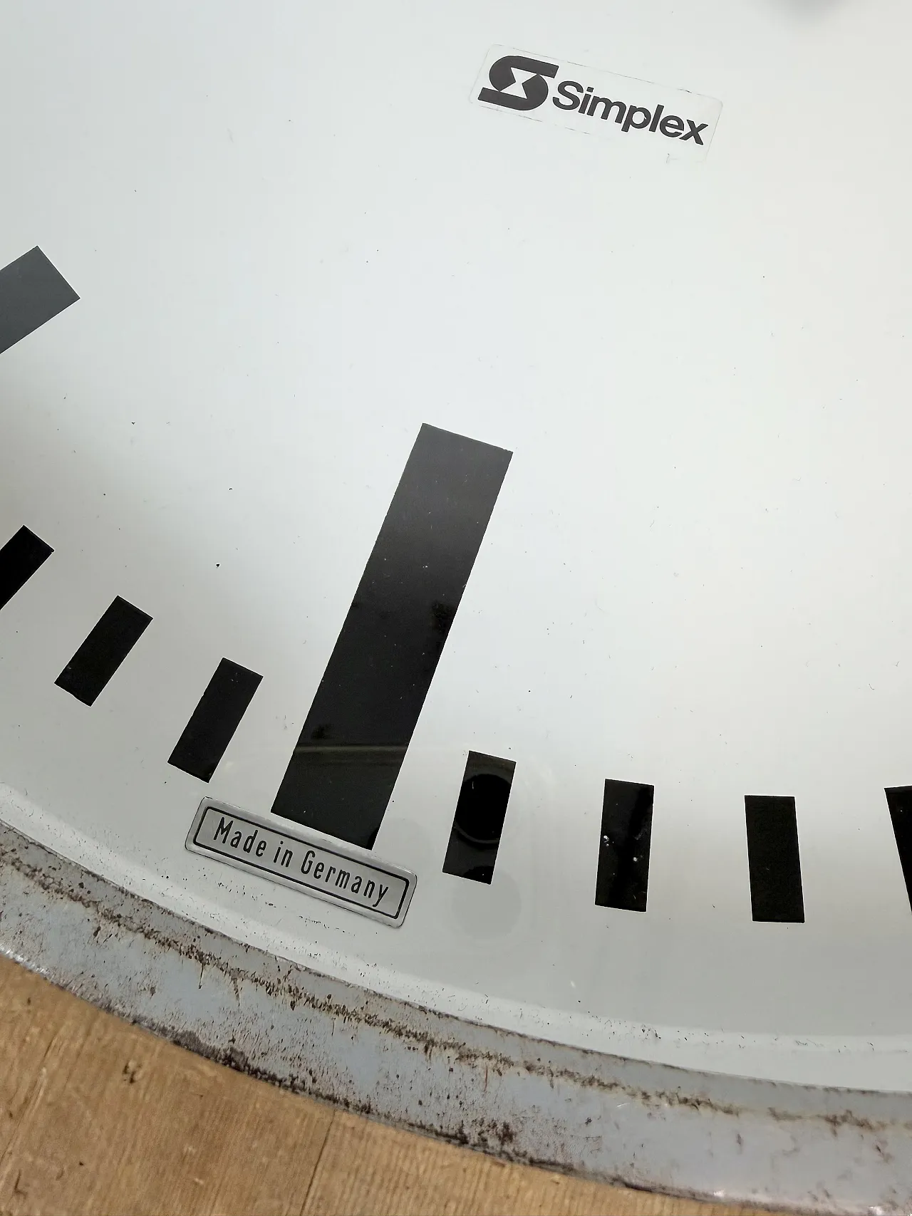 Industrial double sided railway or factory clock by Simlex, 1960s 14