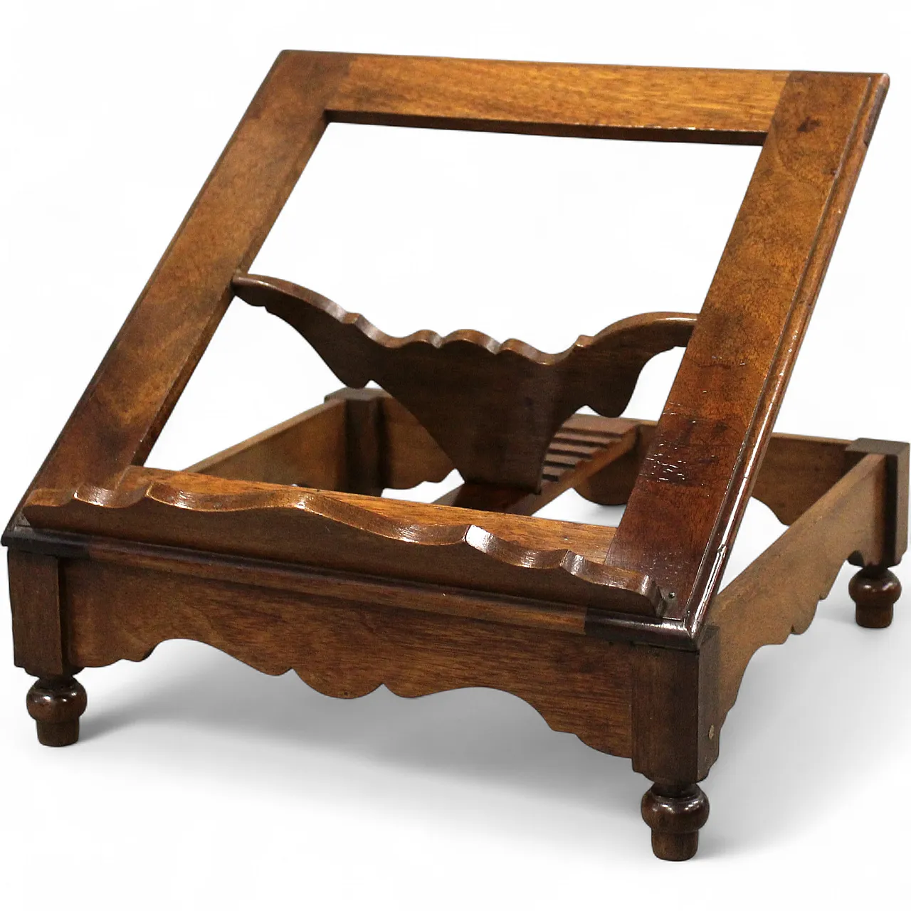 Table lectern in 19th century Italian walnut 13
