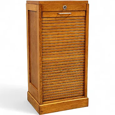 Filing cabinet with oak archive filing shutter, early 1900s