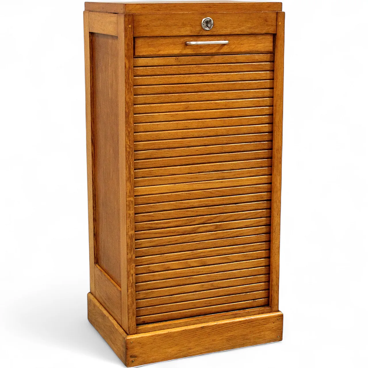 Filing cabinet with oak archive filing shutter, early 1900s 14