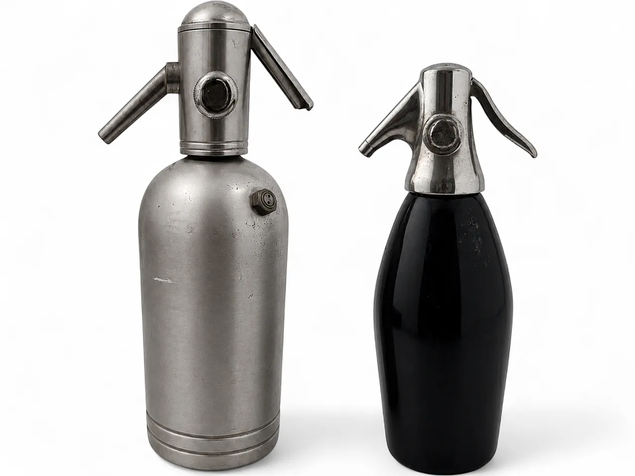 Pair of original Saccab Milano soda siphons, 1950s 13