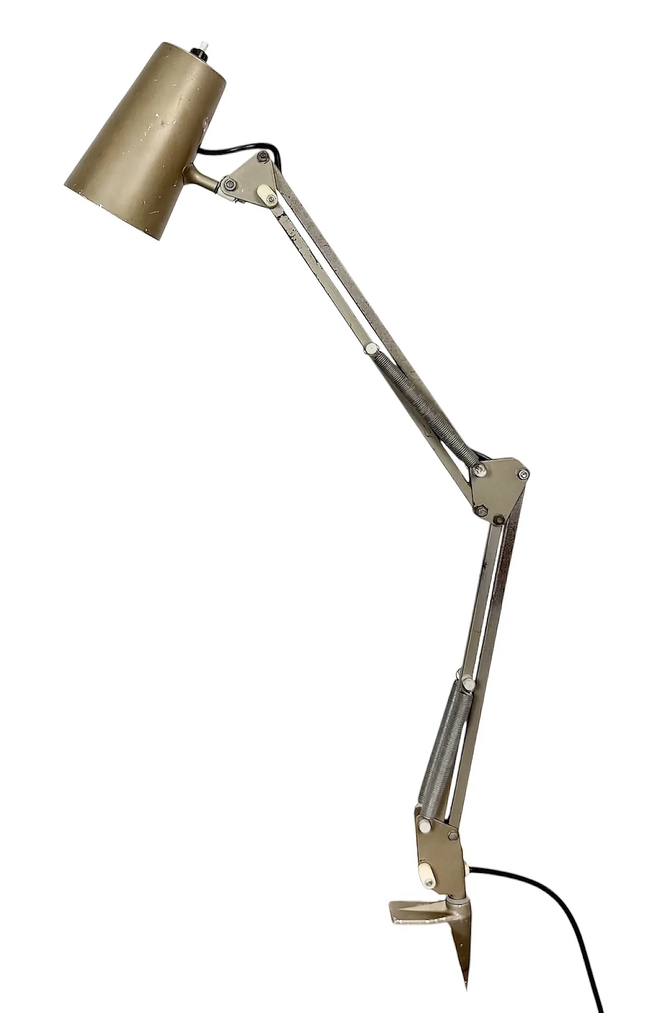 Brown adjustable architect table lamp, 1960s 1